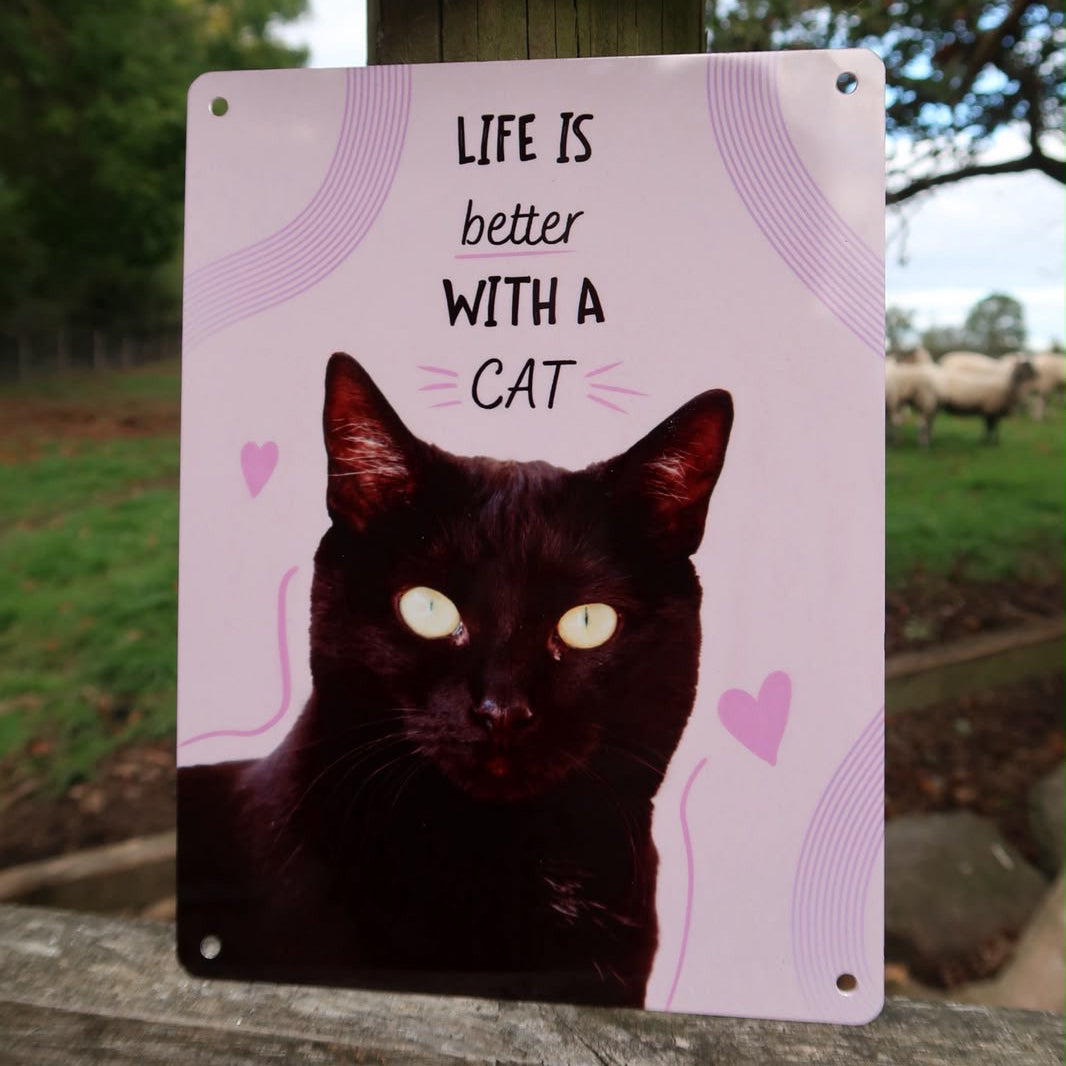 Black Cat Metal Size