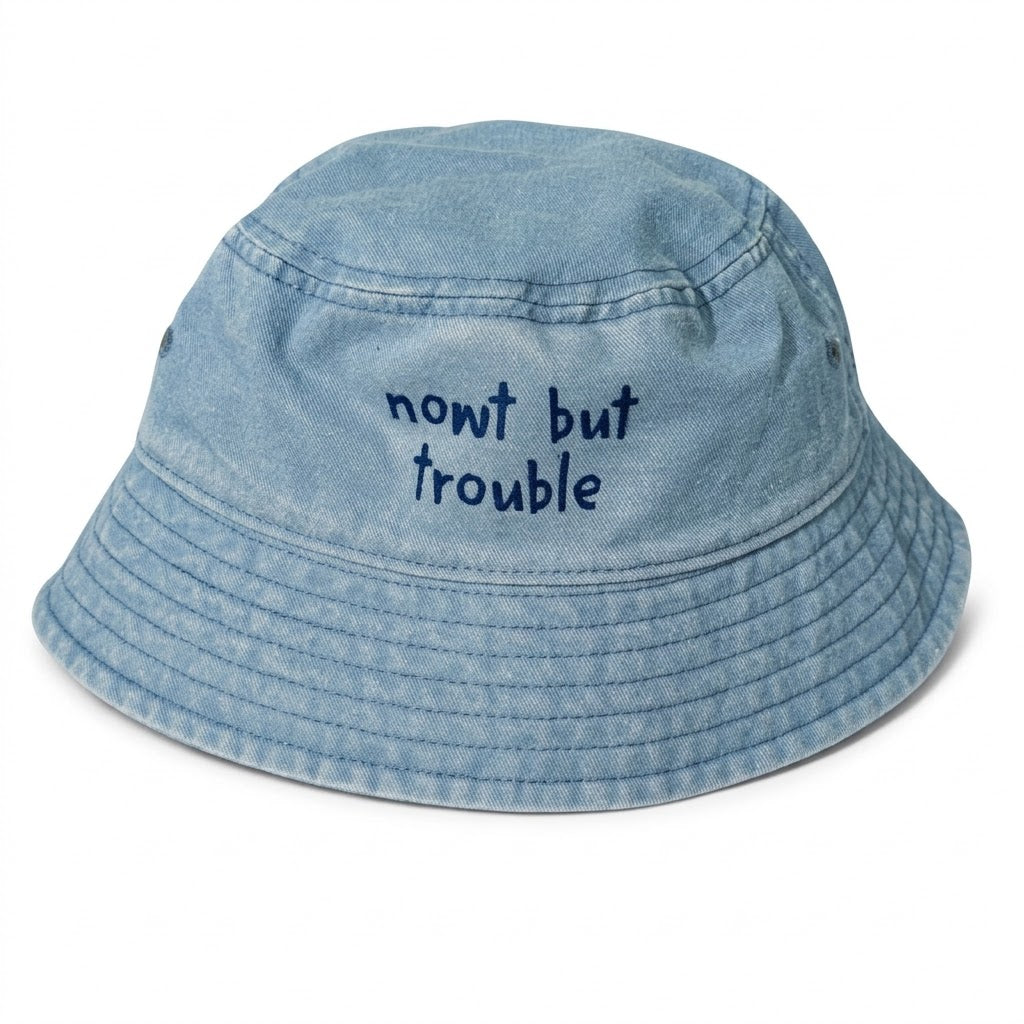 Nowt But Trouble Childs Bucket Hat